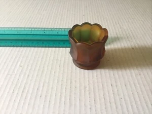 Vintage Votive Glass Amber Colored Candle Holder No.737. - Picture 1 of 7