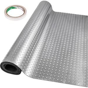 Uimoso Garage Floor Mat Diamond Plate PVC Vinyl Flooring Roll Non-Slip 3.9x6.5ft - Picture 1 of 12