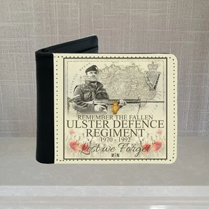 UDR Remember The Fallen PU Leather Wallet (Military, Ulster Defence Regiment) - Picture 1 of 2