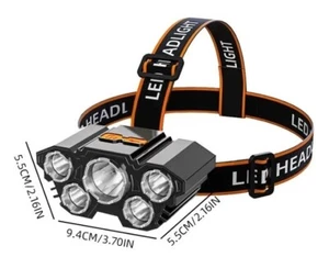 Faro Luz LED USB Cabeza Usado Exterior Trabajo Luz Fuerte Lámpara + Regalo Misterioso - Imagen 1 de 6