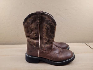 Justin Gypsy L9909 Brown Leather Western Cowboy Boots Women’s Size US 10 B - Picture 1 of 11