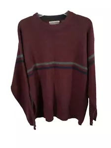 Structure Urban Wear Sweater Mens XL Maroon 100% Lambs Wool VTG - Picture 1 of 5