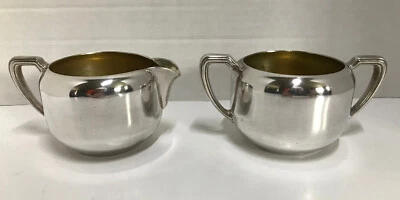 Juego de crema y azucarero vintage de plata "Grace" Foto 1 de 4