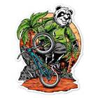 Panda Riding Bike Sticker
