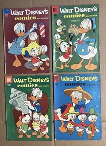 Walt Disney Comics and Stories #169 188 193 & 208 ~1950er Dell Comics~Donald Duck - Bild 1 von 24