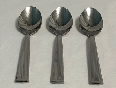 "3 cucharas de postre de cereales Oneida PERRY 18/10 cubiertos de acero inoxidable brillantes 6 3/8""" Foto 1 de 4