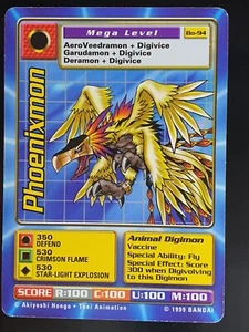 Phoenixmon Bo-94 Digimon Card 1999 Bandai - Foto 1 di 4