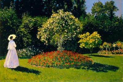 Póster impreso arte decoración pared fresco mujer en el jardín Claude Monet 18x12 Foto 1 de 3