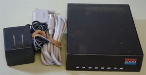 Zoom FX9624 Serial Dial-Up Fax Modem w/ Macintosh Cable & Power Supply - Picture 1 of 9