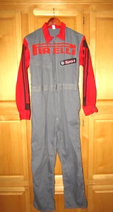 Vintage Clothing PIRELLI VW Sport Mechanic Racing Coveralls Mens Small - Picture 1 of 17