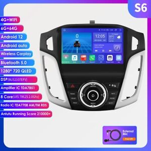 CarPlay 6+64GB Autoradio Für Ford Focus MK3 2012-2018 GPS Navi Android 12 DAB+FM
