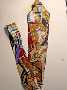 RARE Baseball Tie Stan "the man" Musial Lots of History on Tie3 1/2" w 55" L - Picture 1 of 10