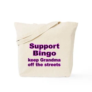 CafePress Support Bingo Natural Canvas Tote Bag, Cloth Shopping Bag (904094433) - Picture 1 of 19