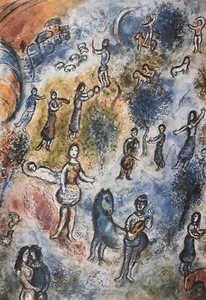 Marc Chagall, Dorffest, handsignierte Lithographie - Bild 1 von 7