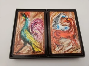 Vtg Hallmark Playing Cards Wild Fire Complete Both Decks Original Case Degrazia - Picture 1 of 3