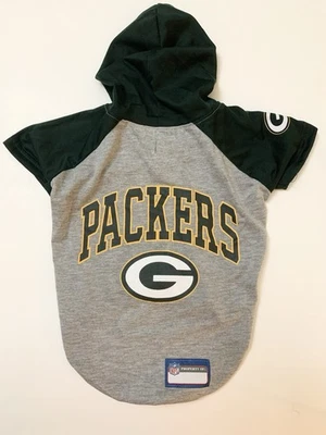 Camiseta con capucha para perro Pets First NFL Green Bay Packers, mediana Foto 1 de 4