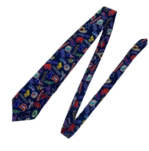 NFL Team All Over Logo Mens Necktie Made In USA All Teams Nostalgia Silk Tie - Picture 1 of 5