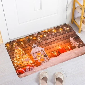 Christmas Doormat Holiday Welcome Mat Kitchen Bath Room Carpet Floor Decor - Picture 1 of 9