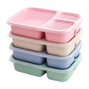 Upgrade Lunch Box Compartments Lunch Box Meal Plastic QUALITY CONSTRUCTION - Picture 1 of 12