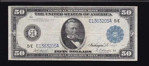 US 1914 $50 FRN Richmond FR 1042 VF-XF (205) - Picture 1 of 2