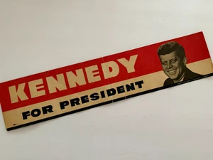 Kennedy for President 18 X 4 Inches Bumper Sticker Unused 1960 - Picture 1 of 2