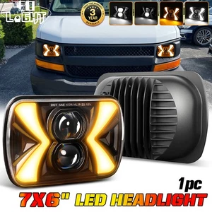 Brightest 5X7 7X6 LED Headlight Hi/Lo For Chevy Express Van 1500 2500 3500 Cargo - Picture 1 of 8