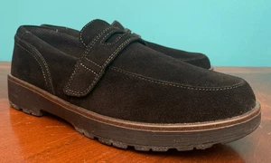 Mocasines de gamuza repelentes al agua OrthoFeet Shelly para mujer - talla 11,5 D, negros - Imagen 1 de 13