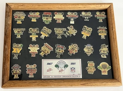 1967- 1991 NFL SUPER BOWL SILVER ANNIVERSARY 25 PIN COLLECTORS SET /1500 - Image 1 of 3