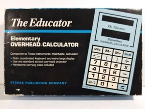 Vintage 1991 Stokes Publishing #202 The Educator Elementary Overhead Calculator - Picture 1 of 12