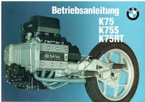 BMW K75 K75S K75RT ORIG. 1993 OWNERS INSTRUCTION & MAINTENANCE HANDBOOK (D TEXT) - Picture 1 of 1