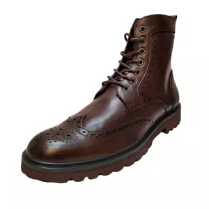 Kenneth Cole Reaction Hombres Zapatos Klay Lug Punta de Ala Botines 10M Espresso M... - Imagen 1 de 10