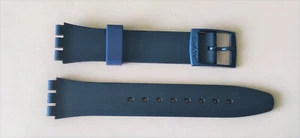 SWATCH Strap x GENT BLUE STRAP - SILICON - SILICONE - NEW-NUOVO - PERFECT - Foto 1 di 1