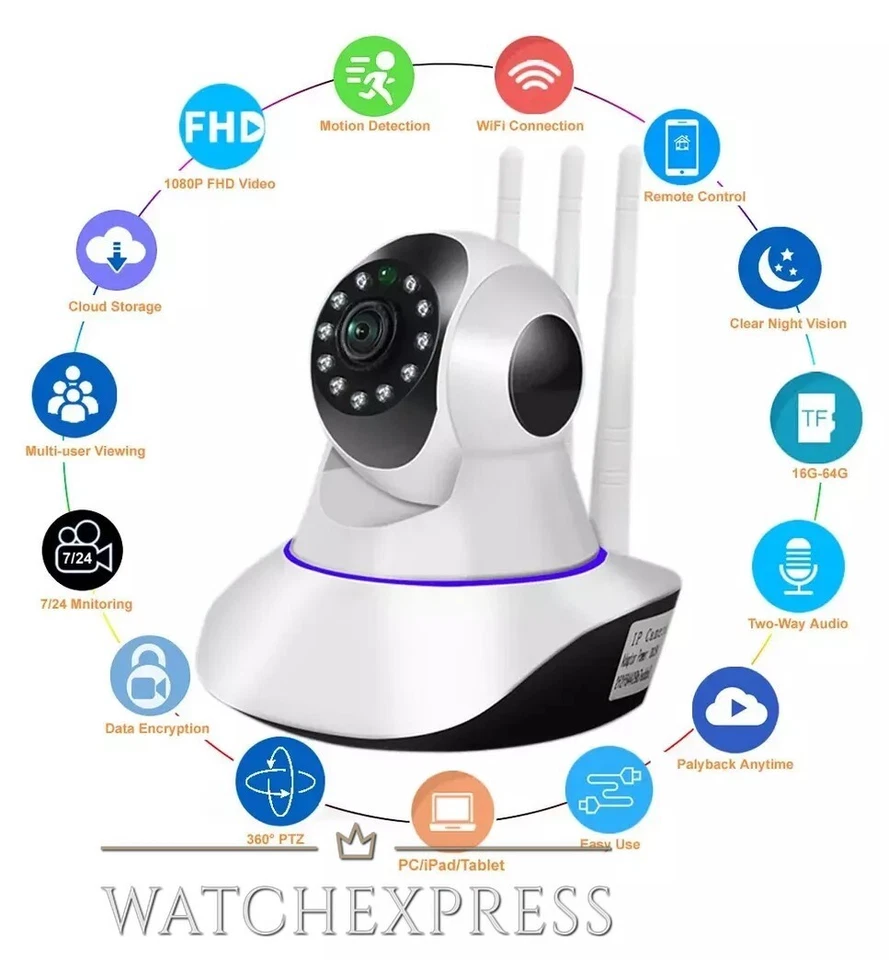 Telecamera wifi interno con Audio Bidirezionale App YooSee CAM videosorveglianza - Immagine 1 di 4