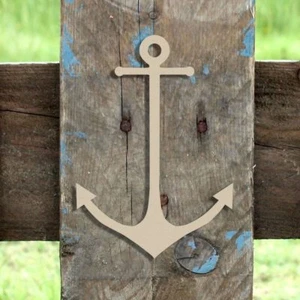 Wood Anchor Shape, Unfinished Anchor Shape, Wooden Anchor Cutout, Paintable - Picture 1 of 1