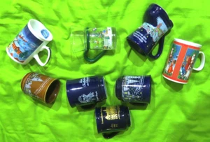 glühwein weihnachtsbecher humpen glas konvolut 8 teilig - Bild 1 von 15