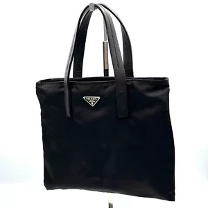 PRADA Tote Bag Mini Purse Nylon Black Authentic - Picture 1 of 19