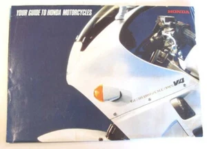 YOUR GUIDE TO HONDA MOTORCYCLES ADVERTISING POSTER BROCHURE 1986 MODELS RETRO - Imagen 1 de 4