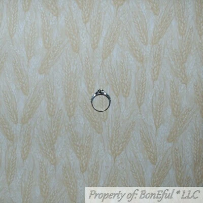 Edredón de algodón BonEful tela FQ blanco crema de trigo granja campo de colección victoriano Foto 1 de 4