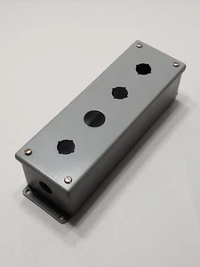 Hoffman E4PBG Enclosure Type 12, 13 for 4 Push Button, Grey - Picture 1 of 12