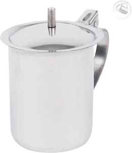 Alegacy Creamer with Lid 10 Oz, Small Stainless Steel Milk Pitcher - Picture 1 of 3