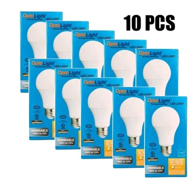 Optplight Led Light Bulb 2700k Warm White 800 lumens dimmable BR30 10PCS SET - Image 1 of 4
