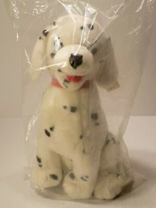 Vintage Plush Stuffed Animal 13" Goffa Firehouse Dalmatian Dog Red Collar NOS - Picture 1 of 8