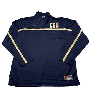 Vintage Colorado State Rams Nike Team Performance Shirt 2XL Blue 1/4 Zip Dri Fit - Picture 1 of 12