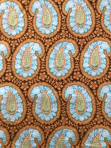 AMY BUTLER COTTON FABRIC HENNA PAISLEY RUST 42” X 5 YARDS 32 INCHES APPROXIMATE - Picture 1 of 5