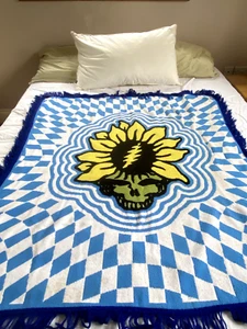 Grateful Dead x Selfridges Blanket Tapestry Blue and White - Picture 1 of 2