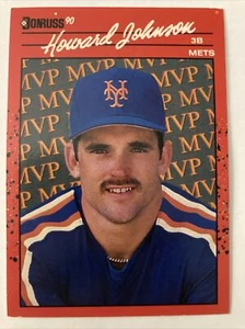 Donruss 1990 Bonus MVP's #BC2 Howard Johnson - Factory Dot Errors 1/1 Rare - Picture 1 of 4
