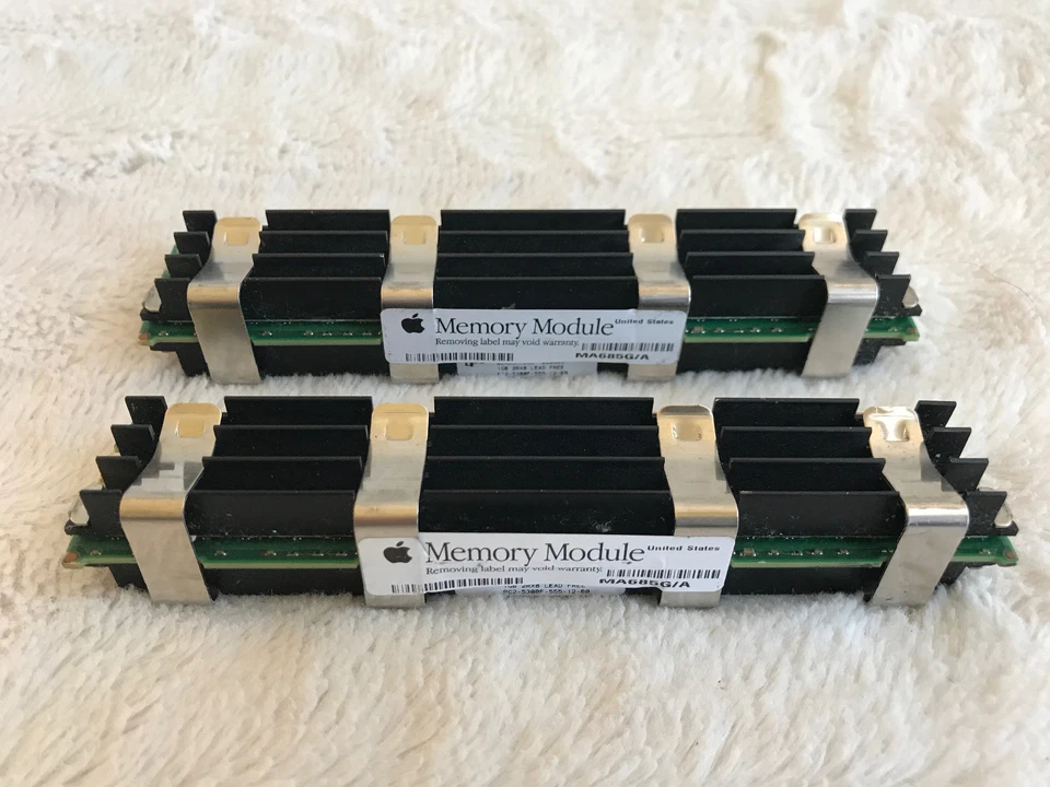 Apple 2GB 2x1GB Mac Pro DDR2-667 Fully Buffered Memory PC2-5300F-555-12-B0 - Image 1 of 1