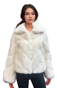 BCBGMAXAZRIA Damen kurze Kunstfelljacke - Bild 1 von 2