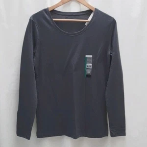 NWT jr. No boundaries slate grey cotton blend crew neck long sleeve top, sz XL - Picture 1 of 7