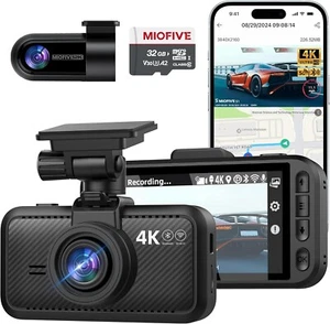 Miofive Dash Cam Front and Rear, 4K+2K Dual Camera for Cars, Includes a... - Picture 1 of 7